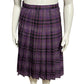 Vintage Women’s Plaid Purple Pleated Skirt Academia Sz-6/8