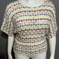 Bonnie & Bill Pastel Colored Open Knit Short Sleeve Sweater Sz-Medium