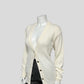Bobbie Brooks Cream Button Front Preppy Sweater