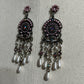 Boho Pink and Silver Chandelier Earrings