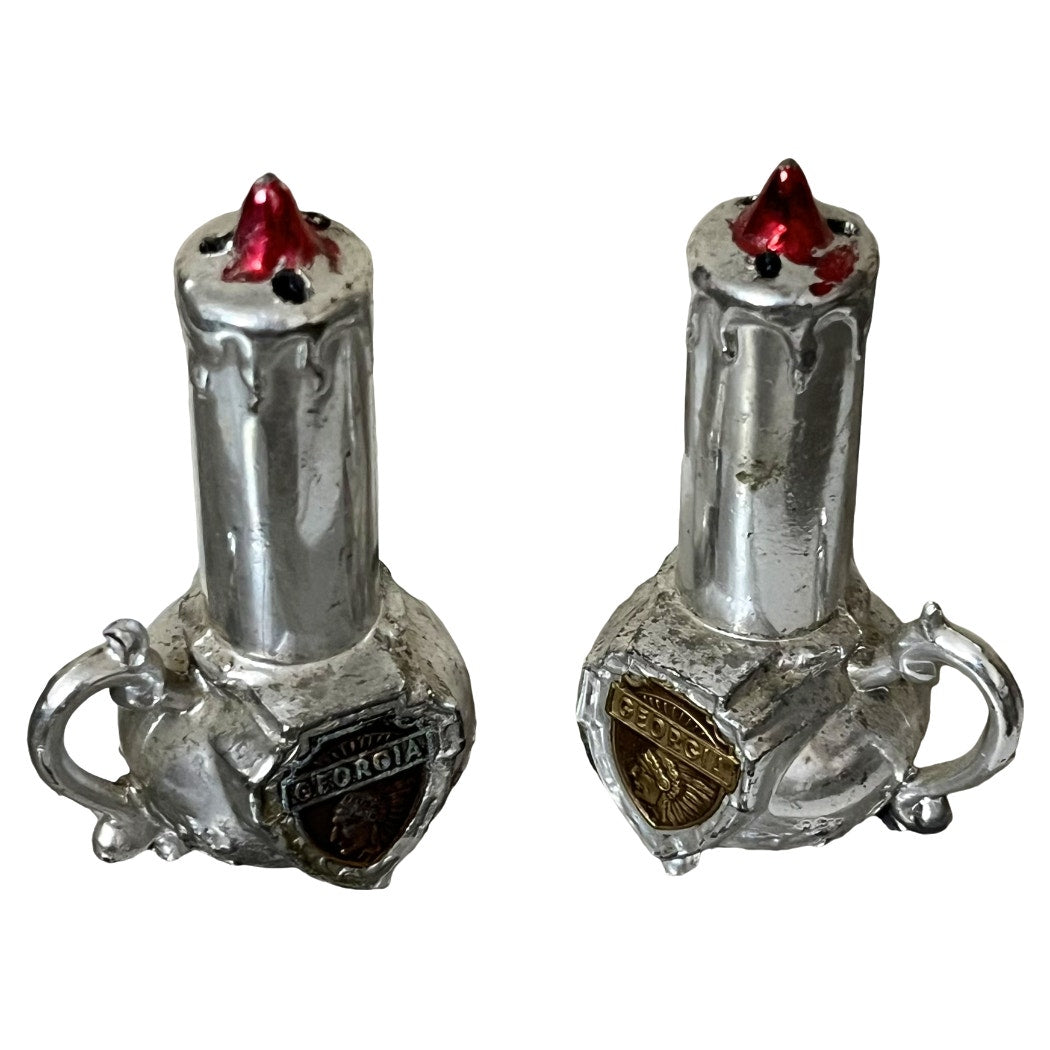 Silver Georgia Metal 2 Pc Salt & Pepper Shakers