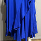 Cobalt Blue Womens With Ruffles Midi Length Flared Skirt Sz-Small