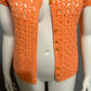 Vintage Soft Open Knit Orange Cardigan Sweater Sz-Small/Medium