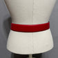 Vintage Tarox Made In Italy Red Leather Gold Buckle With Chain Belt Sz-Sm/Med