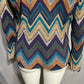 dressbarn Multicolor Chevron Button Down Shirt