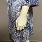 Boston Proper Blue & Pink Paisley Fit N Flare Dress Sz-Xtra Small