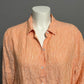 J. Jill Tangerine and White Linen Striped Shirt Top Sz-XL