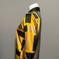 Calvin Klein Geometric Gold & Black Satin Blouse Sz-Small