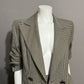 Escada 100% Wool Taupe Grid Print 2Pc Pant Suit Set Sz-38 US Small/Med