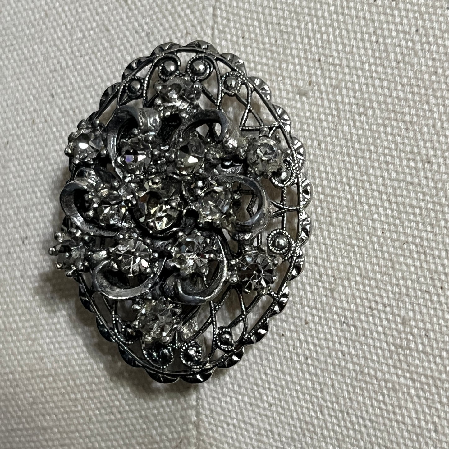 Vintage Silver Floral Brooch