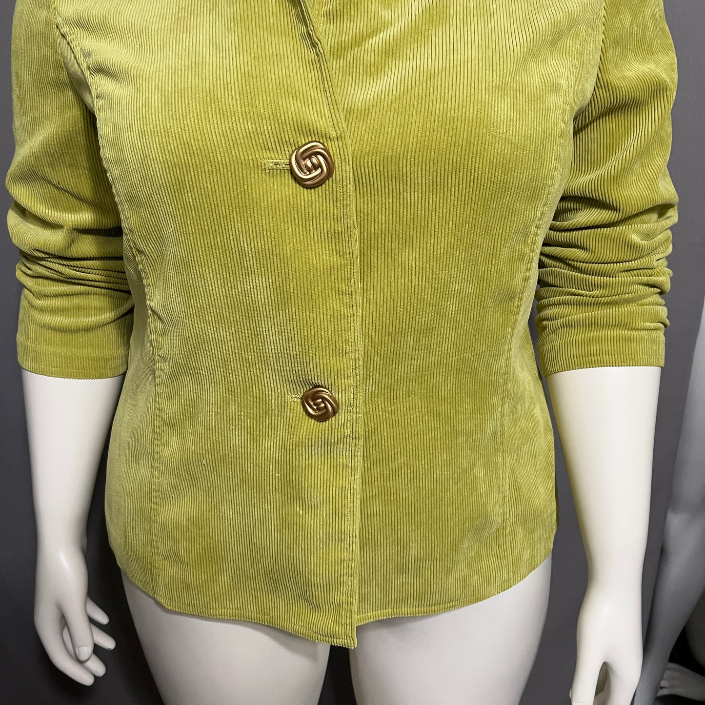 Requirements Women's Corduroy Jacket in Lime Green Sz-XL