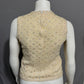 Sears Cream Sleeveless Sweater with Embellishments