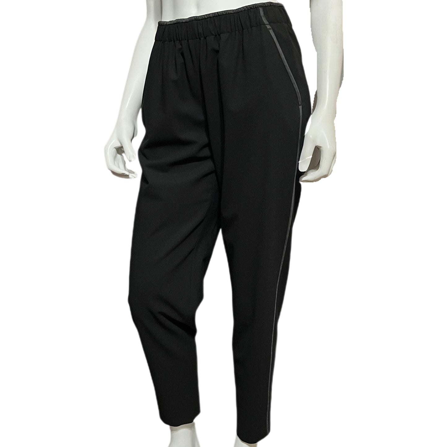 Lafayette 148 Black Satin Trim Pants Sz-Small