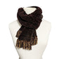 Chic Dark Brown and Tan Scarf