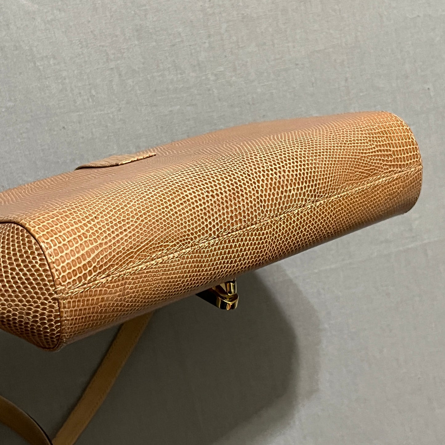 Vintage 70s Gucci Boutique Lizard Leather Handbag