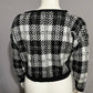 Vintage America Black and White Checkered Sweater