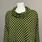 Chartreuse | Black Textured Artsy Pullover Top Sz-Large