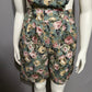 Vintage R.J. Stevens Overall 100% Cotton Floral Romper Sz-12