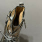 Schutz Silver Metallic Combat Ankle Boots Sz-8