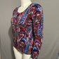 Talbots Women’s Cardigan 100% Merino Wool Paisley Print Sz-Medium
