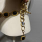 Vintage Gold & Black Chain Link Belt Sz-Large