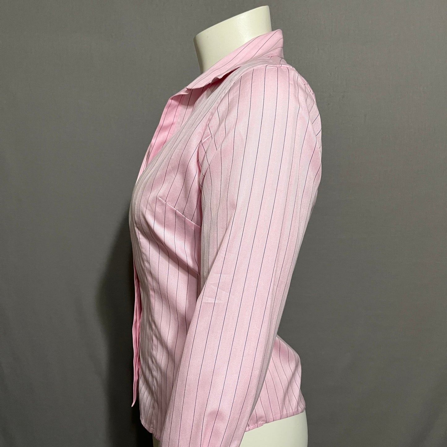 Thomas Pink Women’s Striped Cotton Shirt Long Sleeve Sz-10