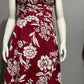 Ann Taylor Maroon 100% Cotton Hawaiian Floral Print Dress Sz-10