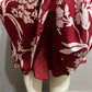 Ann Taylor Maroon 100% Cotton Hawaiian Floral Print Dress Sz-10