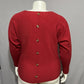 Ten-Oh-8 Rust Red Button Back Sweater Sz-XL