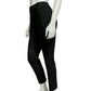 Lafayette 148 Black Knit With 100% Leather Combo Leggings Sz-2