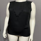 Black Sleeveless 100% Silk Career Shell Blouse Sz-2X