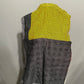 Geoffrey Beene Gray and Yellow Unisex Herringbone Wool Scarf