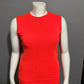 Vintage Orange 2 Pc Sleeveless Knit Wool Skirt Set (Flaw) Sz-10