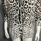 Ellison Animal Print Lightweight Cotton Linen V-Neck Sweater Sz-Small