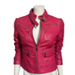 Bebe Pink 100% Leather Jacket Sz-Small