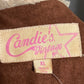 Candies Suede Embroidered Sleeve Faux Fur Cropped Jacket Sz-Lg/XL