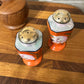 Vintage Japan Orange Floral Salt & Pepper Shakers Set