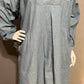 Pia Rucci Vintage 100% Cotton Denim Stripe Midi Dress Sz-14