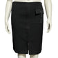 BCBG Maxazria Black Cargo Style Front Zip Pencil Skirt Sz-12