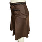 Chic A-Line Godet Stripe Brown & Pink Skirt