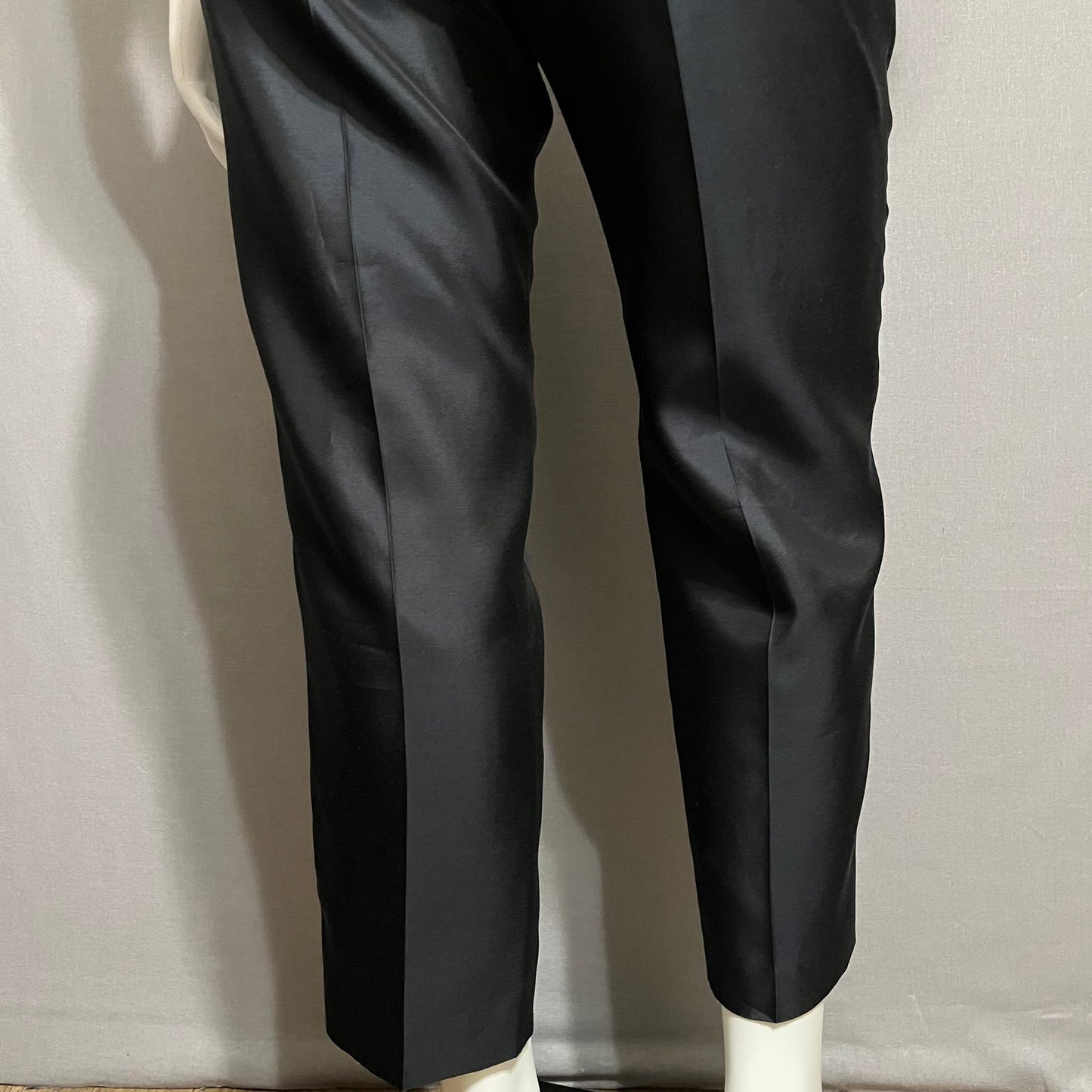 Talbots Black 100% Pure Silk High Waist Dressy Pants Sz-16 Petites