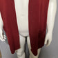 Croft & Barrow Maroon Open Front Sleeveless Cardigan Vest Sz-2X