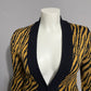 Vintage America Black and Brown Zebra Cardigan