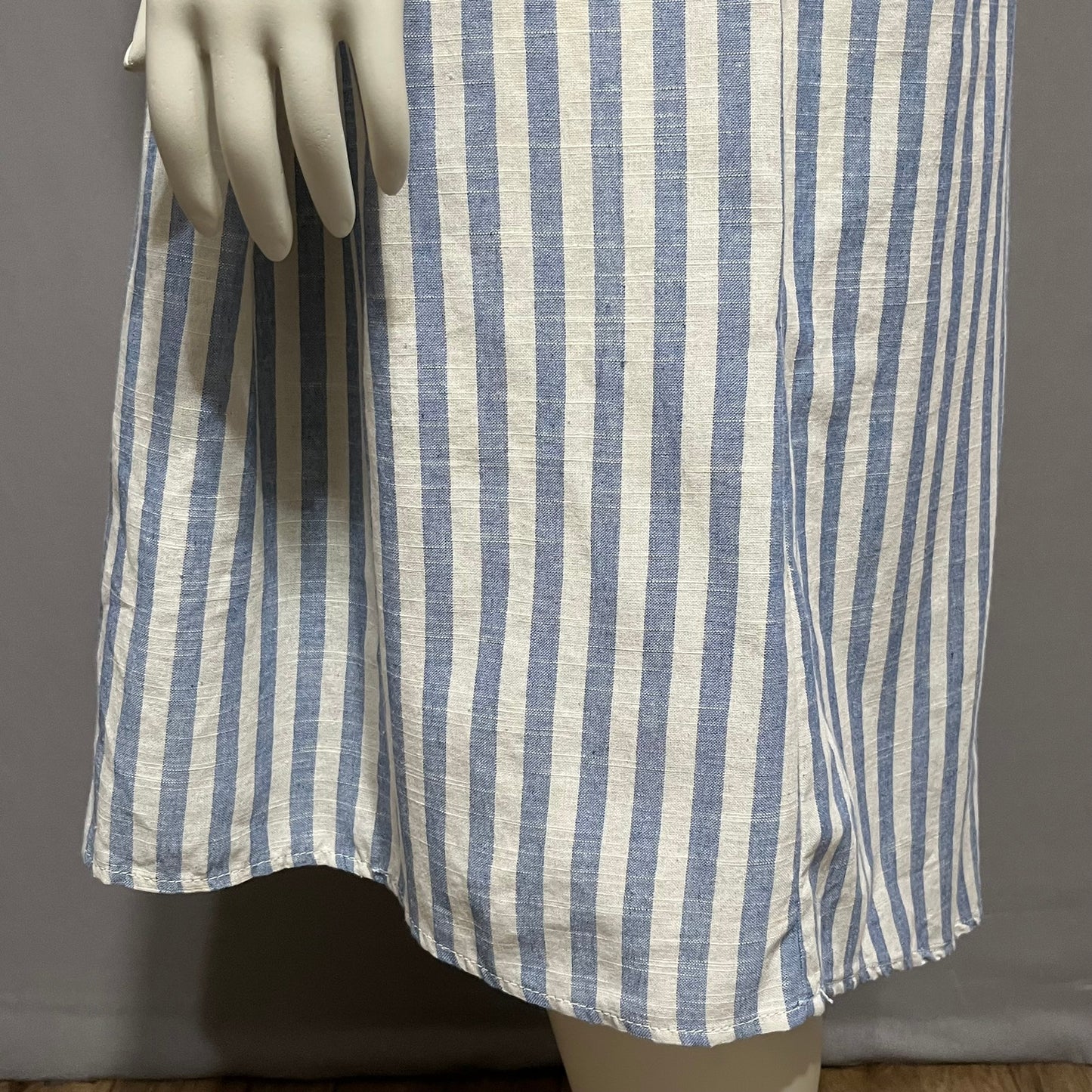 Maxi Studio Blue Striped Hi-Low Skirt Sz-XL