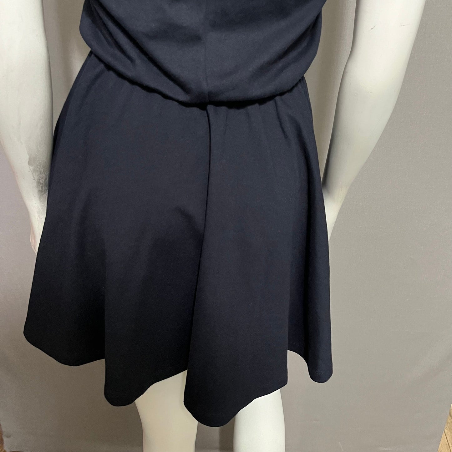 Gap Navy Cotton Racer back Mini Flare Dress Sz-XS