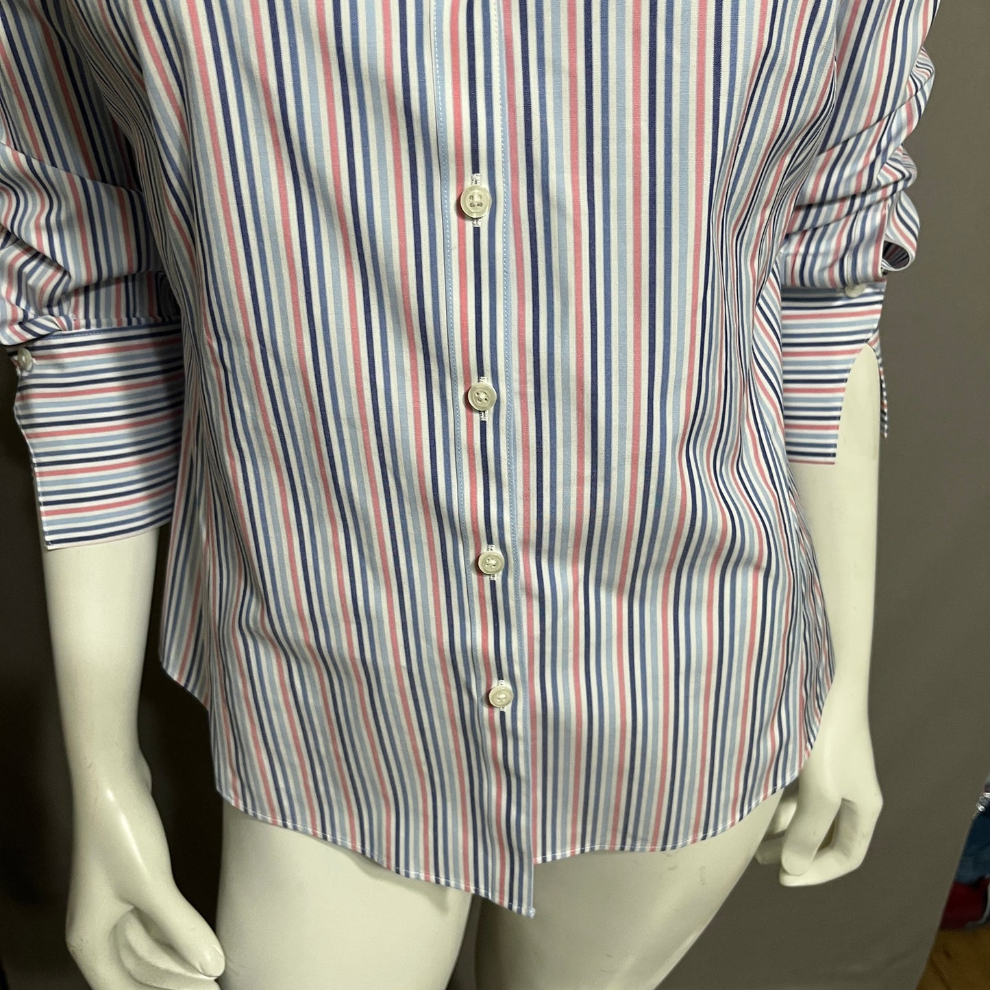 Brooks Brothers Women’s Cotton Striped Button Front Shirt Sz-8