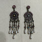 Boho Pink and Silver Chandelier Earrings