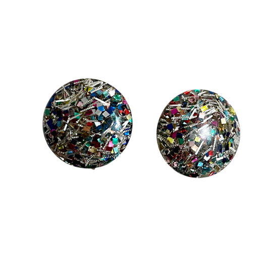 Vintage Multicolor Confetti Earrings