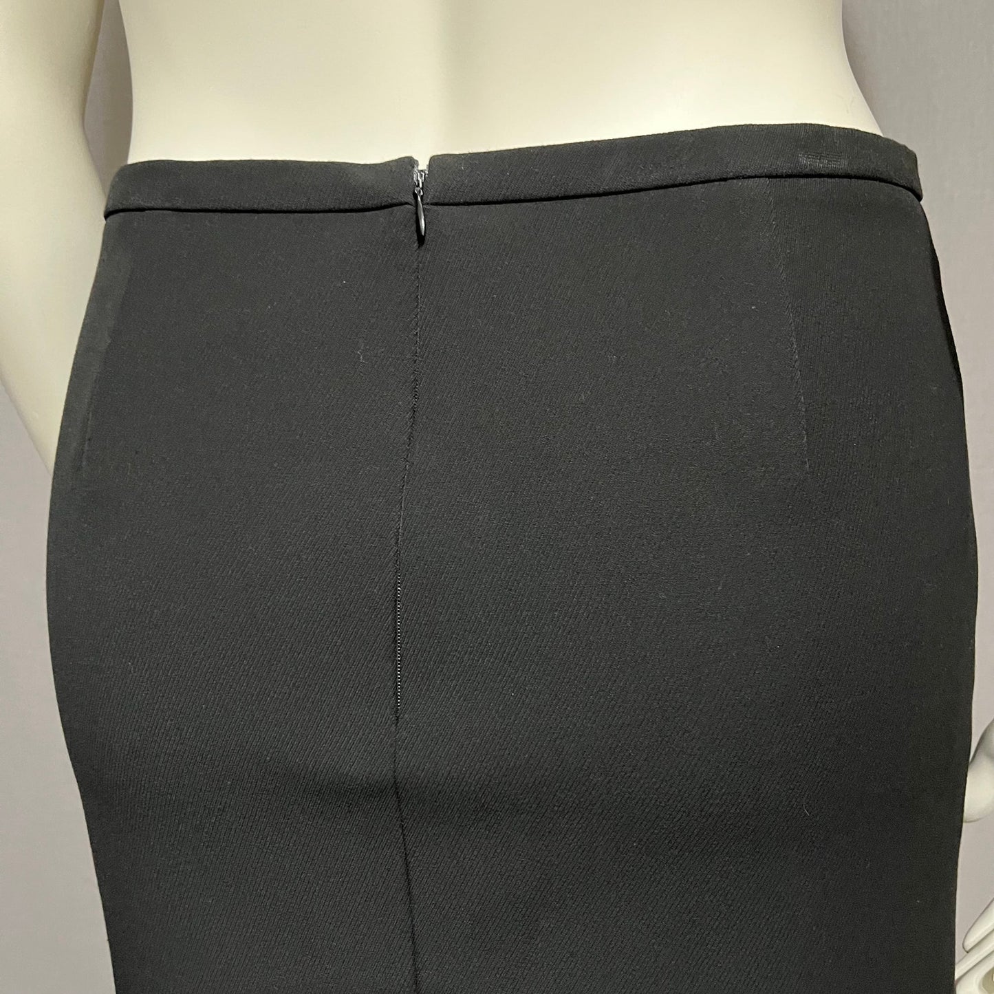 BCBG Maxazria Black Cargo Style Front Zip Pencil Skirt Sz-12