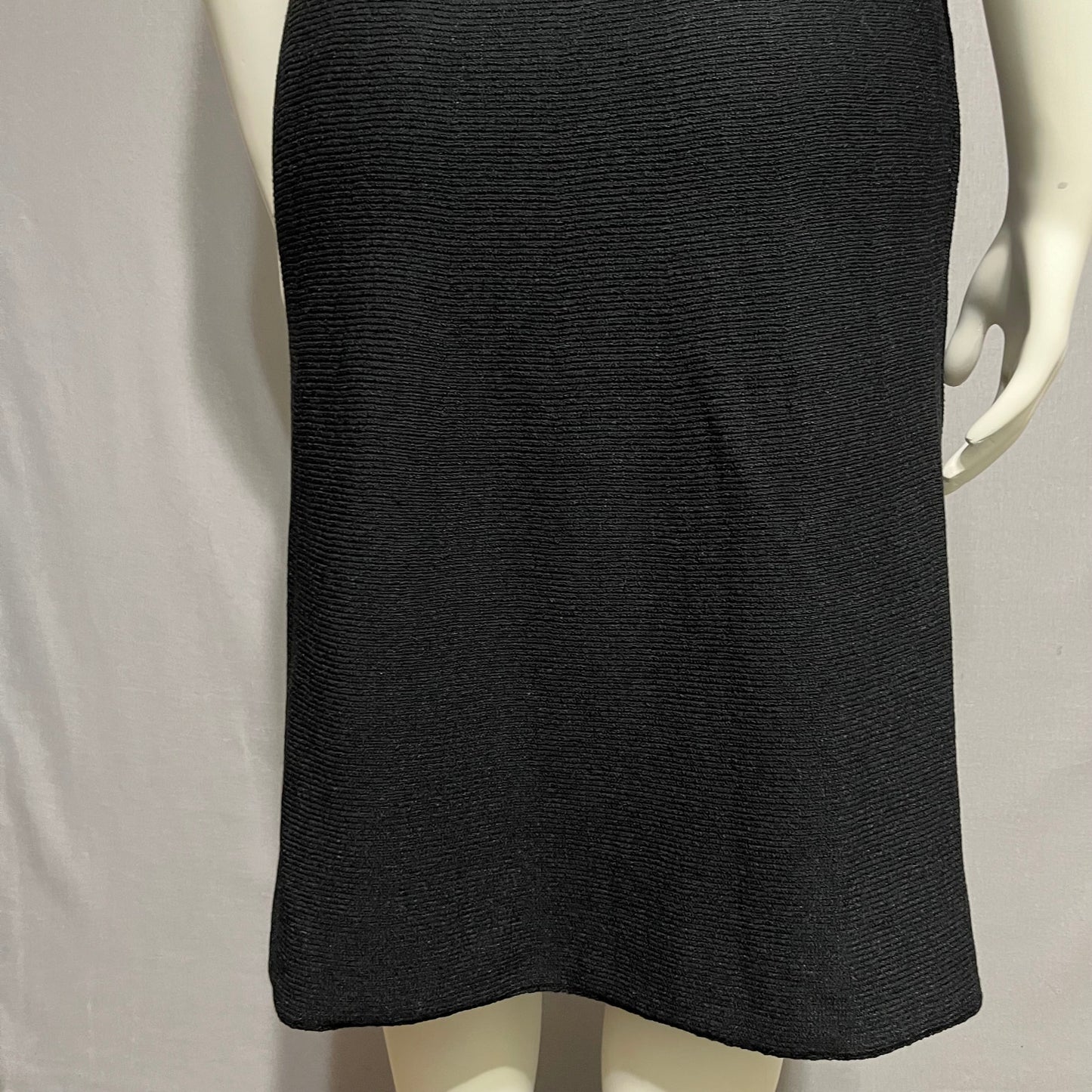 Vintage Santana Knit Black Pull On Pencil Skirt Sz-Large